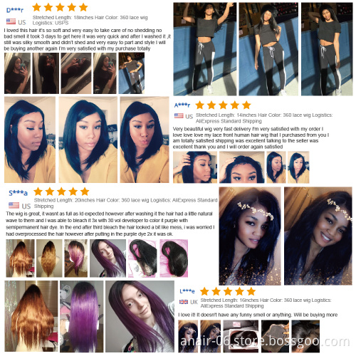 Wholesale raw virgin human hair wigs,360 lace human hair wigs
